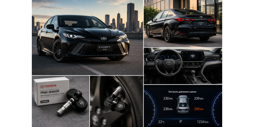 Датчики TPMS для Toyota Camry 2020–2026: США 315 МГц і Європа 433 МГц